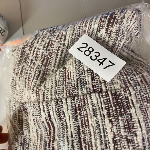 Max Studio Cardigan Women M Medium Gray Striped V-Neck Open Front Long Sleeve - Picture 9 of 9